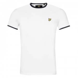 Lyle and Scott Ringer T Shirt - Wht/Nvy Z660