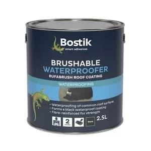 Bostik Black Roofing Waterproofer, 2.5L Metal Container