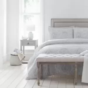 Drift Savari Silver Eco-Friendly Duvet Cover and Pillowcase Set Silver