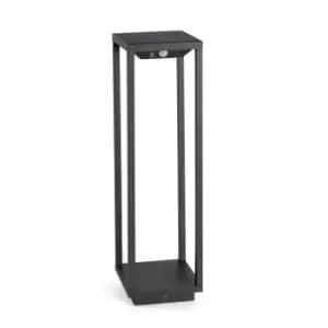 Saura LED Outdoor Bollard Light Dark Grey, Solar Powered with PIRSensor IP54