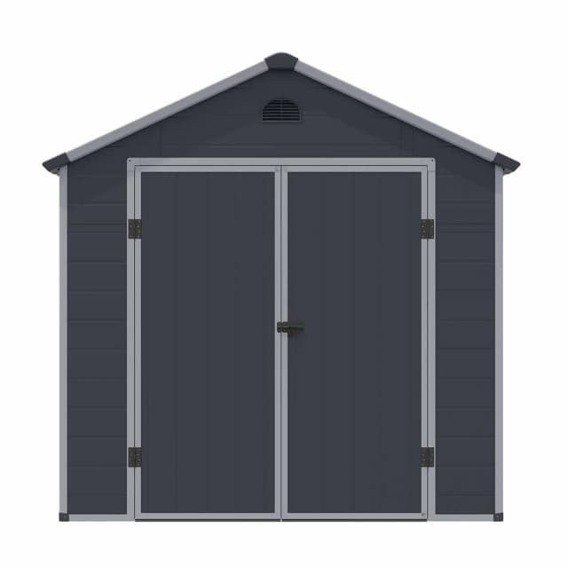 Rowlinson Airevale 8 x 6ft Plastic Shed Light Grey Polypropylene