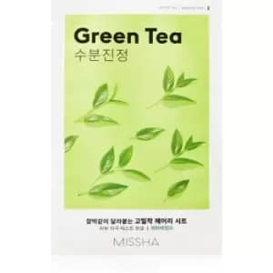Missha Airy Fit Green Tea Calming Face Sheet Mask with Moisturizing Effect 19 g