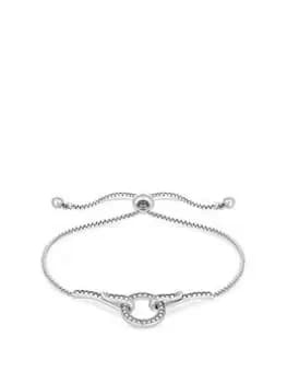 Jon Richard Silver Plated Circle Link Toggle Bracelet