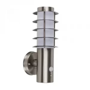 Wharf IP44 Brushed Chrome 3.6W LED Wall Light With PIR Sensor