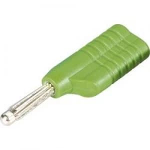 Banana plug Plug straight Pin diameter 4mm Green Schnepp