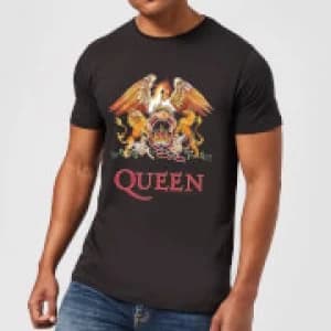 Queen Crest Mens T-Shirt - Black - M