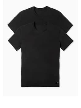 Nike Underwear Underwear Short Sleeve 2 Pack Undershirt - Black, Size L, Men