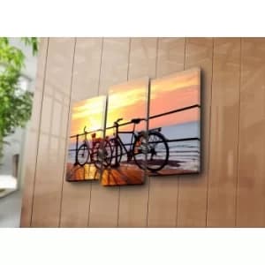 3KBPAT-42 Multicolor Decorative Canvas Painting (3 Pieces)