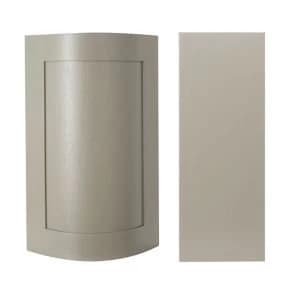 Cooke Lewis Carisbrooke Taupe Curved external door filler panel Set of 2