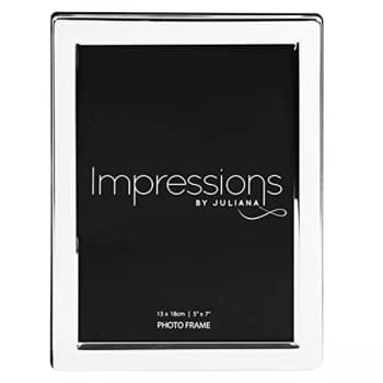 4" x 6" - Impressions Silver Plated Flat Edge Photo Frame