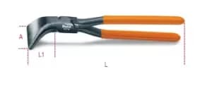 Beta Tools 1078 Curved 45˚ Wide Blade Tinsmiths Pliers L: 280mm 010780026