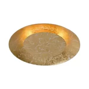 Lucide FOSKAL - Flush Ceiling Light - Ø21.5cm- LED - 1x6W 2700K - Brass