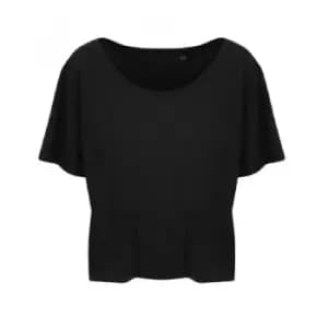 Ecologie Womens/Ladies Daintree EcoViscose Cropped T-Shirt (M) (Jet Black)