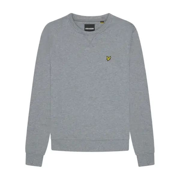 Lyle & Scott Mens Cotton Crew Neck Sweatshirt XXL - Chest 44-46.5' (112-118cm) Mid Grey Marl LYL137-T28-XXL