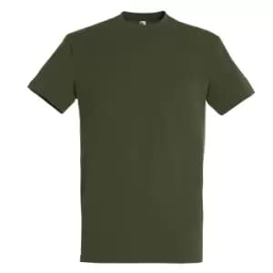 SOLS Mens Imperial Heavyweight Short Sleeve T-Shirt (M) (Army)