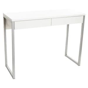 Tvilum Southhale High Gloss 2-Drawer Office Desk - White