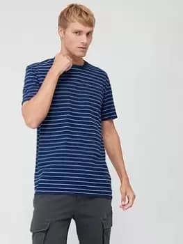 Superdry Vintage Indigo Stripe T-Shirt - Indigo Size M Men