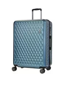 Rock Luggage Allure Large 8 Wheel Blue Suitcase