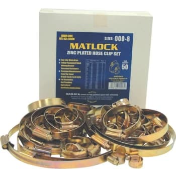 Assorted Zinc Plated Hose Clips (Pk-100) - Matlock