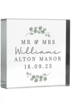 Personalised Botanical Crystal Token - Clear