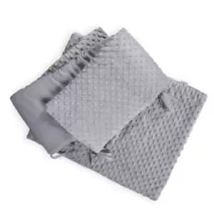 Clair de Lune Dimple Crib/Cradle Quilt & Bumper Bedding Set - Grey