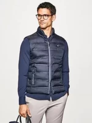 Hackett Performance Padded Gilet, Navy, Size L, Men