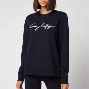 Tommy Hilfiger Womens Regular Graphic Crewneck Sweatshirt - Desert Sky - XS