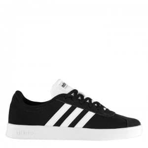 adidas VL Court Suede Childrens Trainers - Black/White