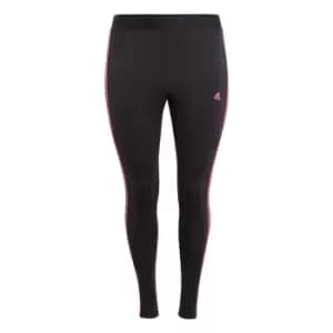 adidas Essentials 3-Stripes Leggings (Plus Size) Womens - Black / Pulse Magenta