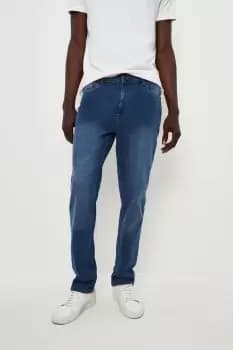 Mens Straight Leg Mid Wash Jeans