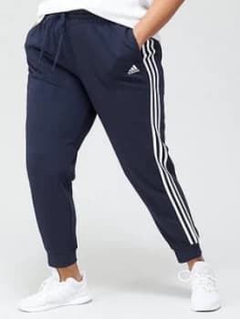 adidas Plus 3-Stripes Cuffed Pant - Navy/White, Size 4X, Women