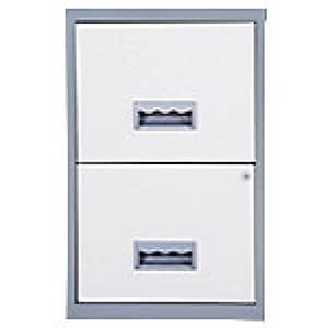 Pierre Henry Filing Cabinet Maxi Silver, White 400 x 400 x 660 mm