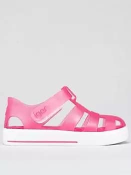 Igor Star Jelly Sandal, Pink, Size 10 Younger