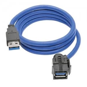 Tripp Lite USB 3.0 SuperSpeed Keystone Jack Type A Extension Cable 3ft