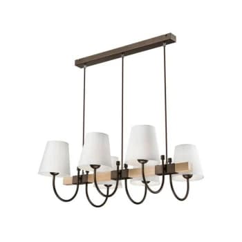 Lamkur Lighting - Julietta Multi Arm Pendant Ceiling Light Brown, 6x E27