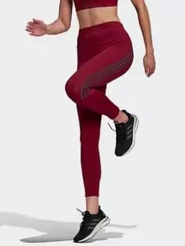 adidas Run Icons 3-stripes 7/8 Running Tights, Red Size XL Women