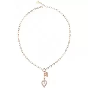 Ladies Love Me Tender Silver,Rose Gold Necklace UBN03234RHRG