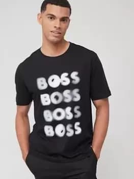 BOSS Teetrury 2 Repeat Logo T-Shirt - Black Size M Men