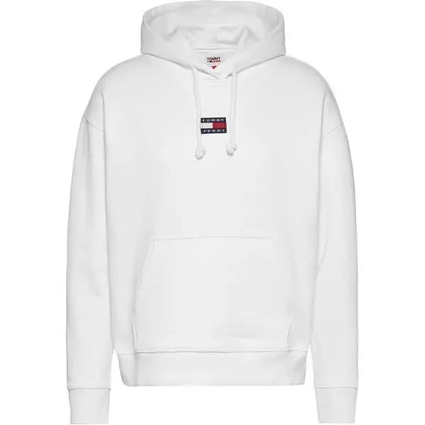 Tommy Jeans Centre Badge Hoodie - White 14
