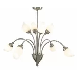 Rimini Pendant 8 Light G9 Satin Chrome
