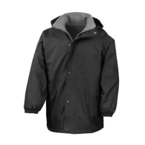 Result Mens Reversible StormDri 4,000 Waterproof Windproof Anti Pilling Fleece Jacket (2XL) (Black/Grey)