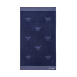 Joules Botanical Bee Semi Plain Bath Towel, Comet