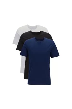 Hugo Boss 3 Pack Logo T-Shirt Navy/Blue/White Size L Men