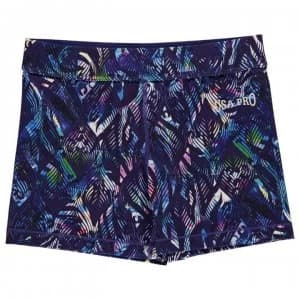 USA Pro 3 In Training Shorts Junior Girls - Geo Jungle