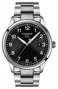 Tissot Mens XL Classic Stainless Steel Bracelet Black Watch