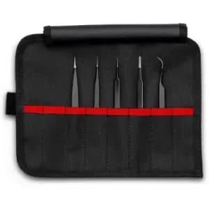 5 Piece Universal Tweezers Set esd - n/a - Knipex