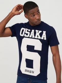 Superdry Osaka T-Shirt - Navy Size M Men