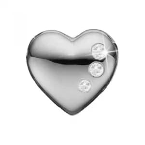 Ladies Christina Sterling Silver Secret Hearts Bead Charm