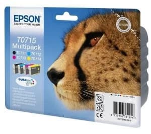Epson Cheetah T0715 Black And Tri Colour Ink Cartridge