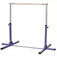 HOMCOM Steel Frame Adjustable Horizonal Gymnastics Bar Purple